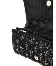 GUESS GIULLY Sequin clutch bag black gold - Women’s Bags - 3