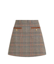 TOMMY HILFIGER TH Short skirt brown beige check - Women's Skirts - 3