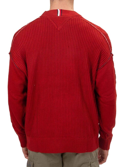 TH  Cotton cardigan dark magma - Men's Sweaters