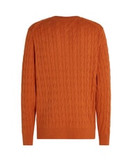 TOMMY HILFIGER TH  Crew neck sweater orange thunder heather - Men's Sweaters - 2