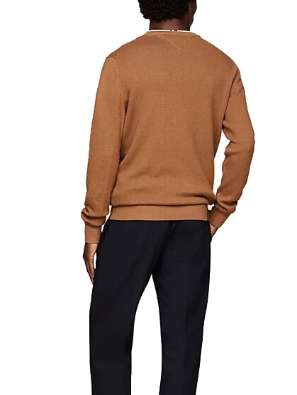 TH  Crew neck sweater highland khaki/multi - Men's Sweaters