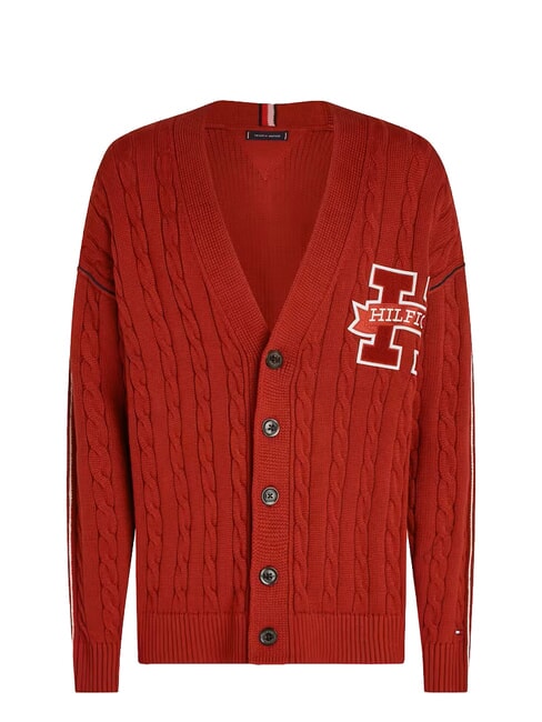 TH  Cotton cardigan dark magma - Men's Sweaters