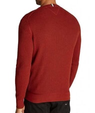 TOMMY HILFIGER TH  Cotton crew neck sweater dark magma - Men's Sweaters - 2