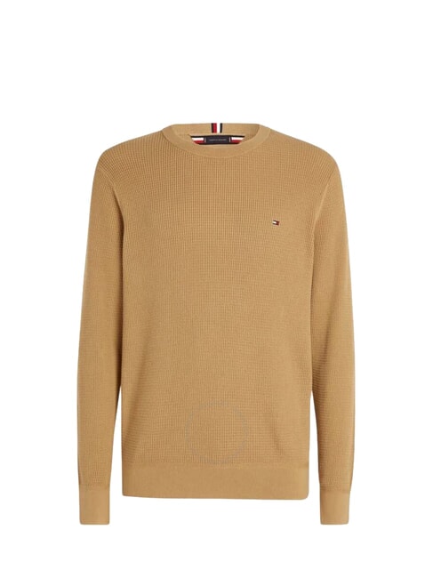 TH  Cotton crew neck sweater classic khaki - Men's Sweaters