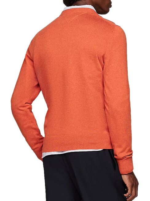 PIMA Cashmere blend crewneck sweater orange thunder heather - Men's Sweaters