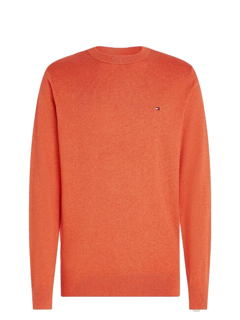 PIMA Cashmere blend crewneck sweater orange thunder heather - Men's Sweaters