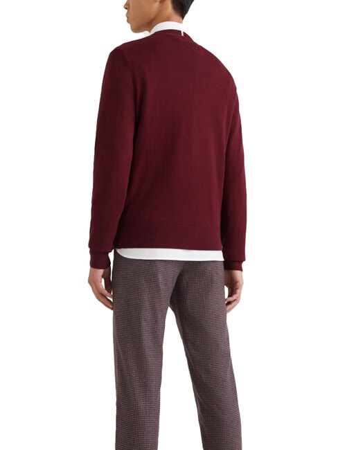 PIMA V-neck sweater in cashmere blend deep red - Men's Sweaters
