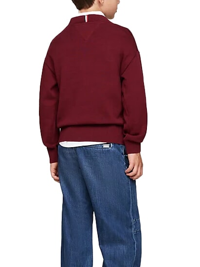 TH KIDS Cotton crew neck sweater deep red - Children's Sweaters