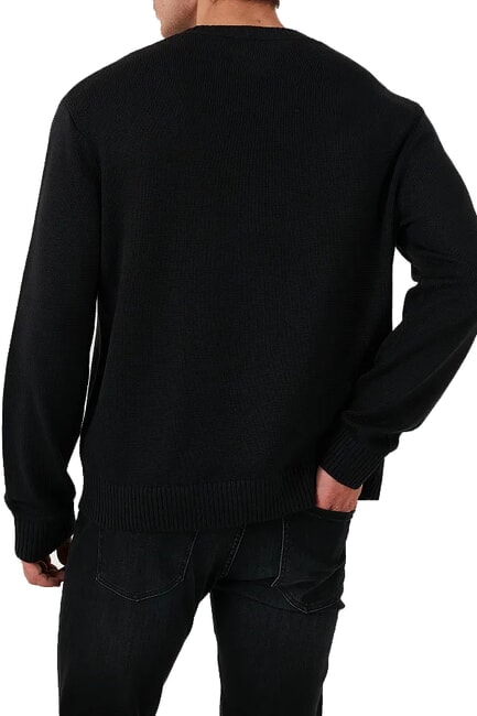 TH JEANS  Crew neck sweater black - Men's Sweaters