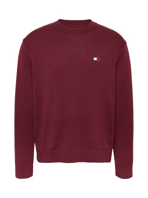 TH JEANS  Crew neck sweater deep red - Men's Sweaters