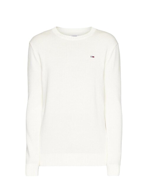 TH JEANS  Cotton crewneck ancient white - Men's Sweaters