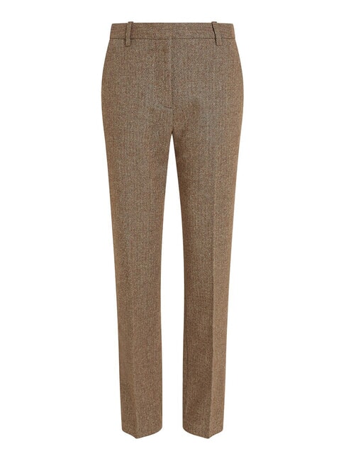 TH  Wool blend trousers brown herringbone - Women's Pants