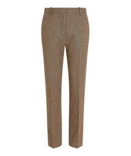 TOMMY HILFIGER TH  Wool blend trousers brown herringbone - Women's Pants - 3