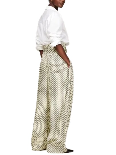 TH  Lightweight trousers heritage scarf/ lemon zest - Women's Pants