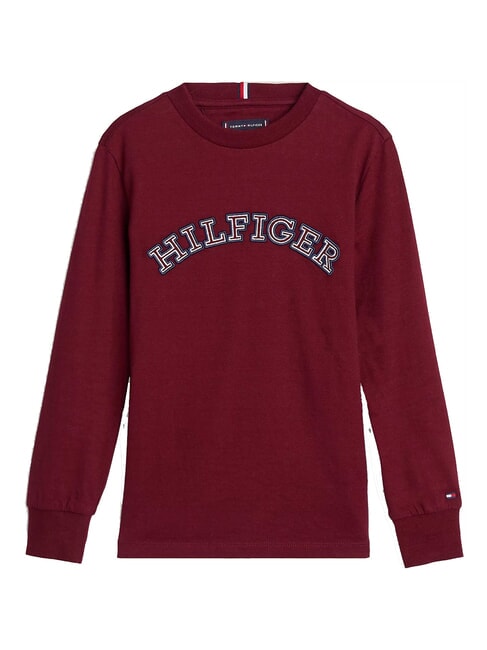 TH KIDS Long-sleeved cotton T-shirt deep red - Child T-shirt
