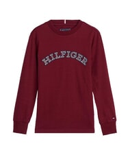 TOMMY HILFIGER TH KIDS Long-sleeved cotton T-shirt deep red - Child T-shirt - 3