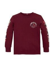 TOMMY HILFIGER TH KIDS Long-sleeved cotton T-shirt deep red - Child T-shirt - 3
