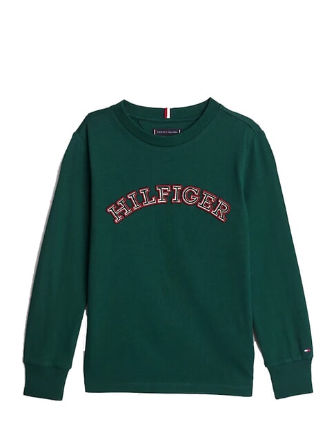 TH KIDS Long-sleeved cotton T-shirt ornamental green - Child T-shirt