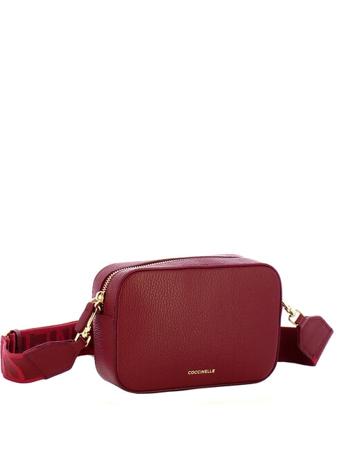 TEBE Shoulder bag in textured leather currant - Women’s Bags