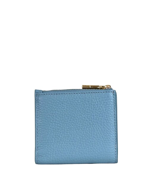 METALLIC SOFT Mini leather wallet arctic blue - Women’s Wallets