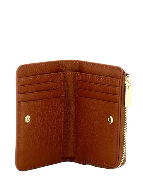 METALLIC SOFT Small leather wallet cognac - Women&rsquo;s Wallets