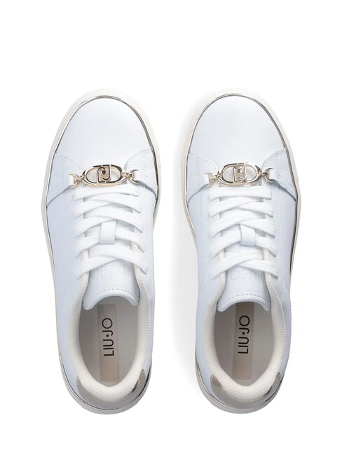 KIKI 01 Leather sneakers white / light gold - Women&rsquo;s shoes