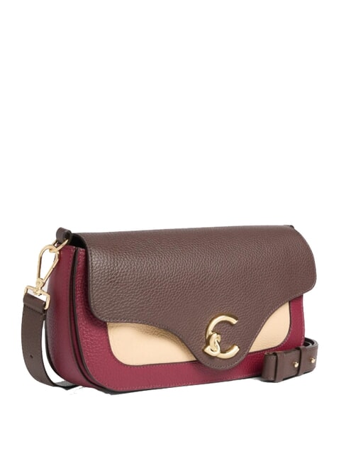 C-ME TRICOLOR Shoulder bag, leather ribe/brun/betul - Women’s Bags