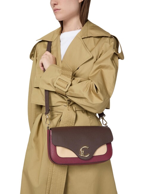 C-ME TRICOLOR Shoulder bag, leather ribe/brun/betul - Women’s Bags