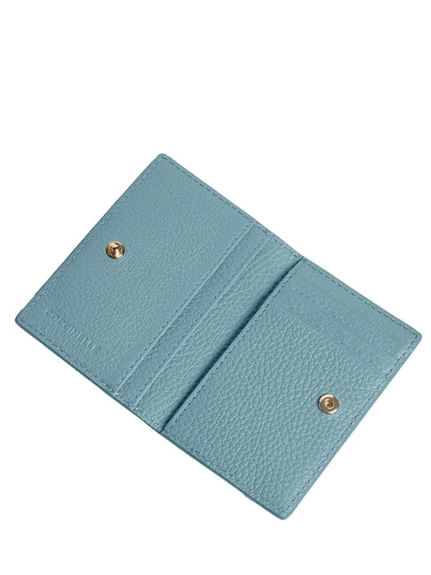 METALLIC SOFT Leather wallet arctic blue - Women’s Wallets