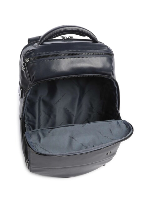 W136 14" laptop backpack, in leather blue - Laptop backpacks