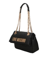 LOVE MOSCHINO BOLD LOVE HAMMERED  Shoulder bag / crossbody bag Black - Women’s Bags - 2