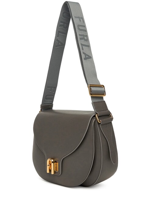 LOTUS Leather bag with logo shoulder strap urban gray/urban gray tones - Women’s Bags