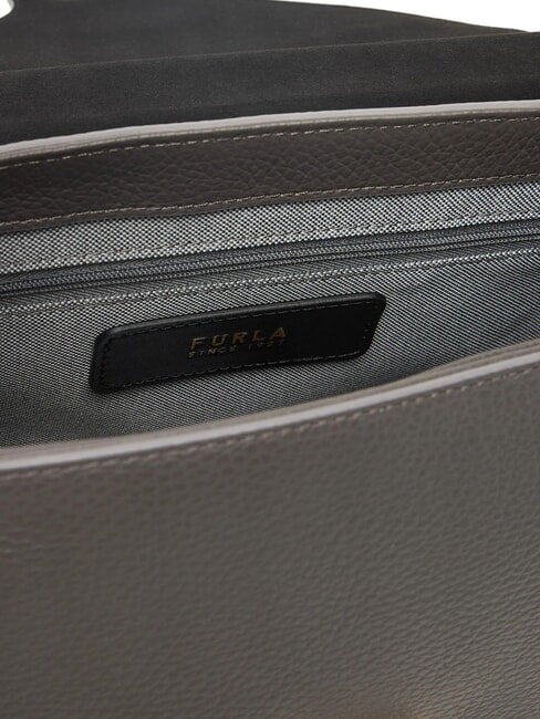 LOTUS Leather bag with logo shoulder strap urban gray/urban gray tones - Women’s Bags