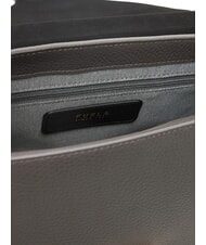 FURLA LOTUS Leather bag with logo shoulder strap urban gray/urban gray tones - Women’s Bags - 4