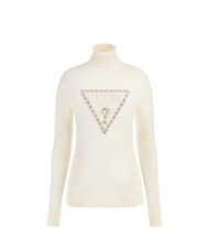 GUESS MELANIE TRIANGLE  Crew neck sweater cremwhi - Women's Sweaters - 4