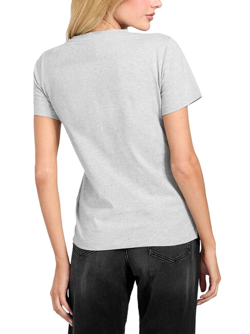 SS CN KRYSTAL TRIANGLE Short-sleeved T-shirt with studs and rhinestones light melange gray m - T-shirt