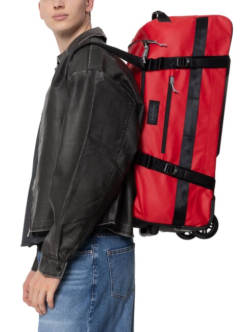 DUFFEL PACK WHEEL M Medium water-repellent duffel bag trolley tarp red - Semi-rigid Trolley Cases