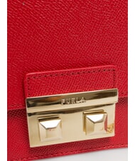FURLA BELLA  Mini shoulder bag, in leather Venetian red - Women’s Bags - 3