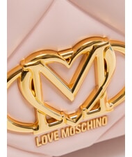 LOVE MOSCHINO GEOMETRIC Convertible bag with flap face powder - Women’s Bags - 3