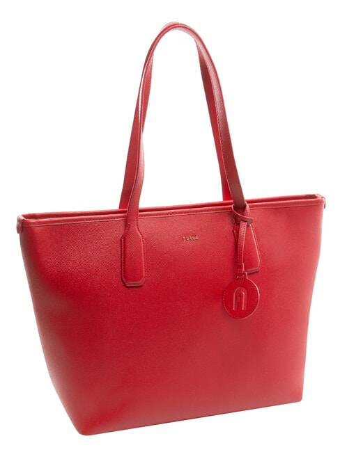 CLASSIC Andromeda print leather shopper bag Venetian red - Women’s Bags