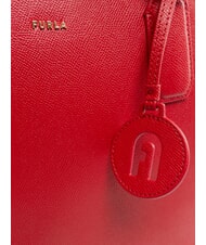 FURLA CLASSIC Andromeda print leather shopper bag Venetian red - Women’s Bags - 3