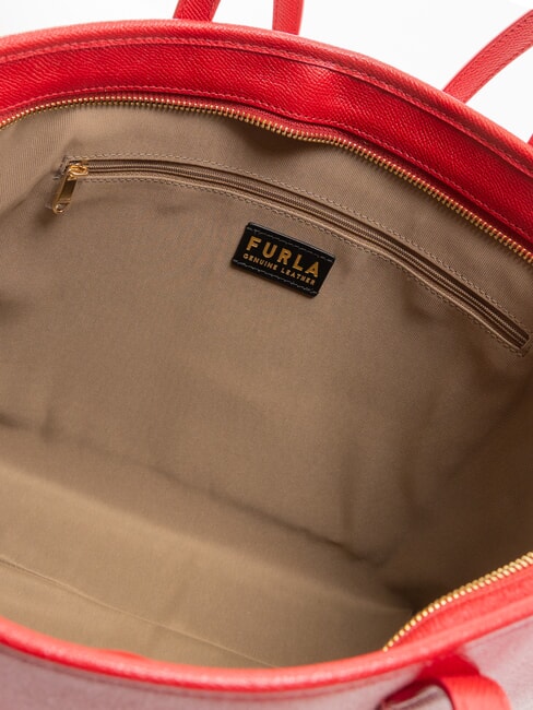 CLASSIC Andromeda print leather shopper bag Venetian red - Women’s Bags