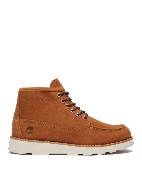 BRITTON MILLS Leather boots rust suede - Men&rsquo;s shoes