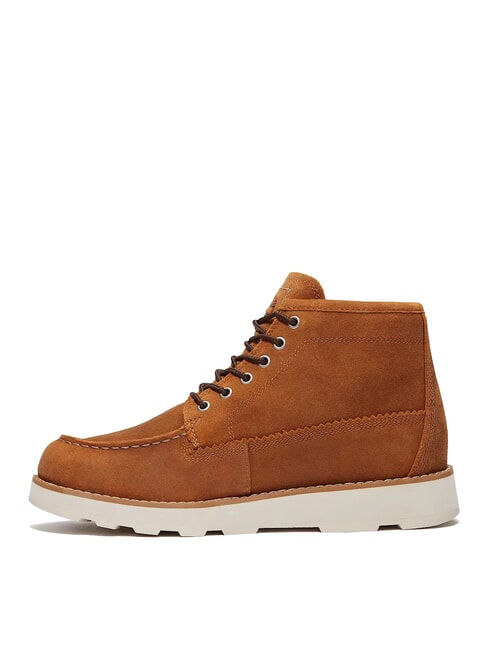 BRITTON MILLS Leather boots rust suede - Men&rsquo;s shoes