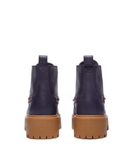 TIMBERLAND STONE STREET  Leather ankle boots with wedge dark blue full grain - Women’s shoes - 3