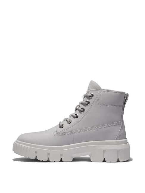 GREYFIELD Leather ankle boots gray violet - Women’s shoes