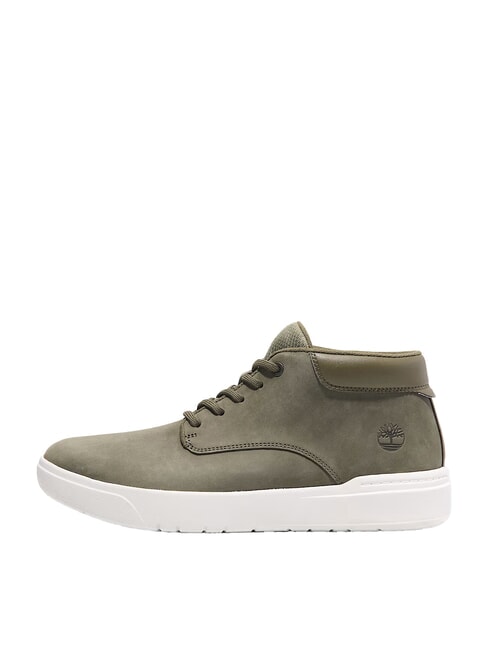 SENECA BAY Leather sneakers dark green nubuck - Men’s shoes