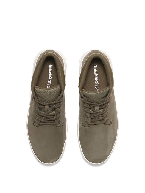 SENECA BAY Leather sneakers dark green nubuck - Men’s shoes