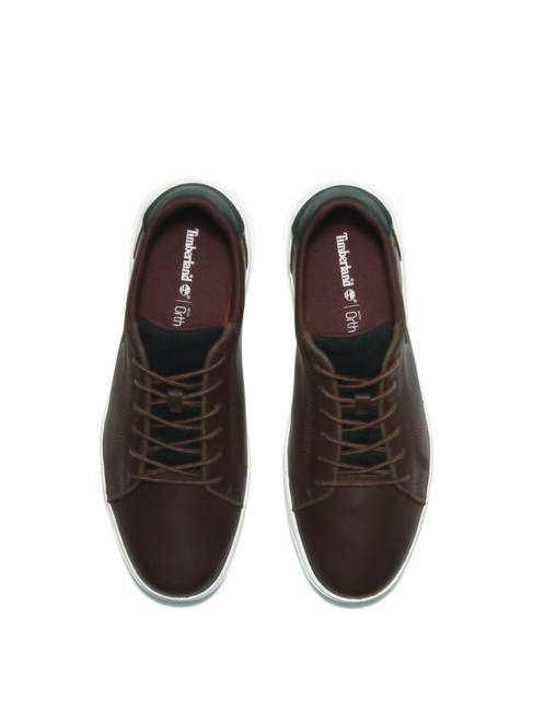SENECA BAY Men's Leather Sneakers dark brown full grain - Men’s shoes