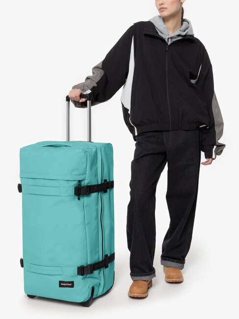 TRANSIT'R L Large size trolley stream blue - Semi-rigid Trolley Cases